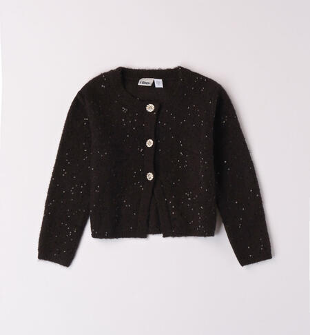 iDO cardigan with sequins for girls aged 12 months to 8 years NERO-0658