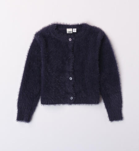 Cardigan bambina lurex BLU