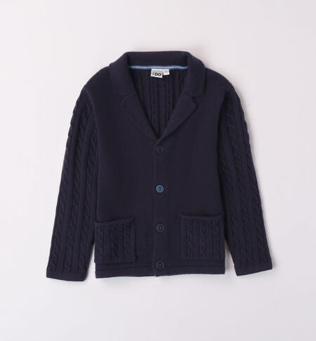 iDO cardigan with pockets for boys aged 9 months to 8 years NAVY-3885