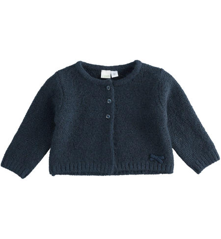 Baby girl cardigan with bow from 1 to 24 months iDO NAVY-3885