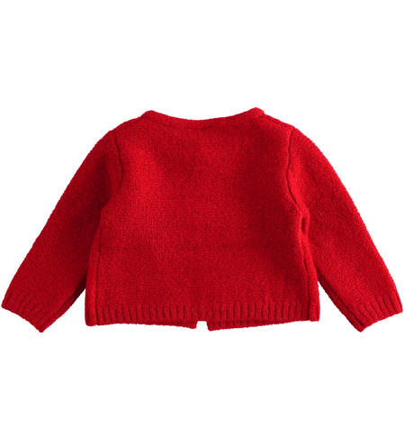 Baby girl cardigan with bow from 1 to 24 months iDO ROSSO-2253