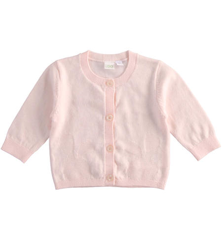 Tricot baby girl cardigan from 1 to 24 months iDO ROSA-2512