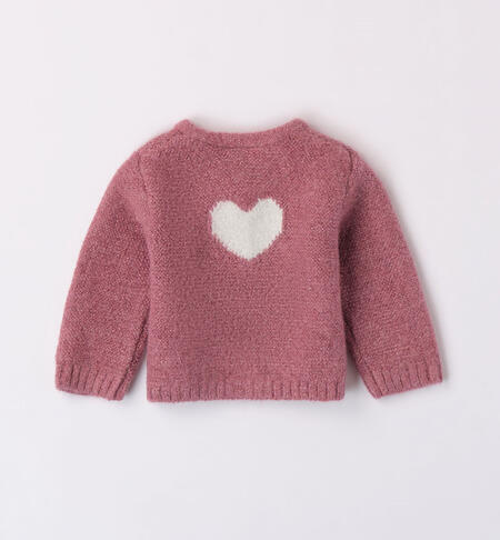 iDO cardigan with heart for girls from 1 to 24 months CIPOLLA-3021