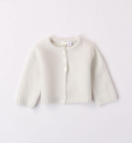 Cardigan bimba in tricot stretch PANNA