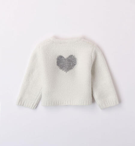 iDO cardigan with heart for girls from 1 to 24 months PANNA-0112
