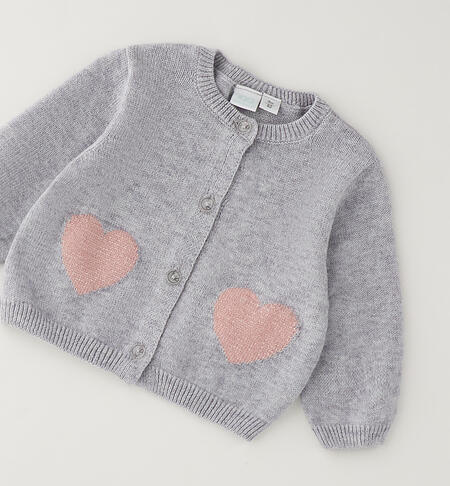 Cardigan bimba neonata GRIGIO MELANGE-8992