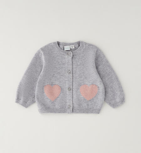 Cardigan bimba neonata GRIGIO MELANGE-8992