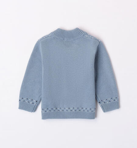 iDO cardigan with embroidery for boys from 1 to 24 months AZZURRO-3922