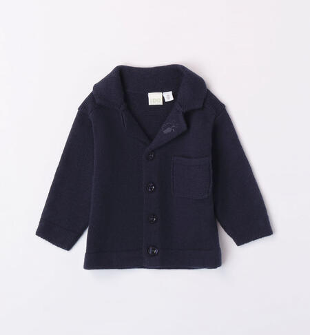 iDO cardigan with patches for boys from 1 to 24 months NAVY-3885