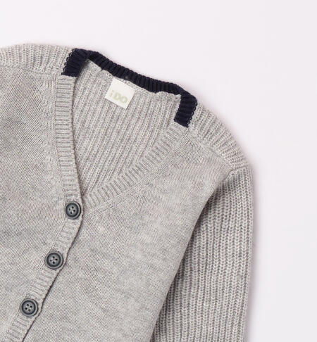 iDO tricot cardigan for boys from 1 to 24 months GRIGIO MELANGE-8992
