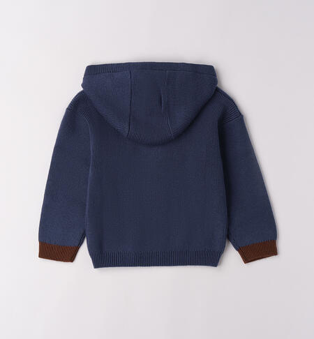 Cardigan con cappuccio BLU-3656