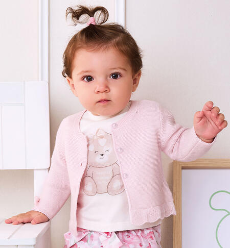 Cardigan da neonata iDOMini LIGHT PINK-2481