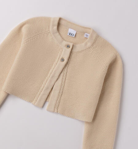Cardigan iDO bambina ECRU'-0154