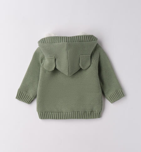 Cardigan invernale neonato VERDE SALVIA-4921