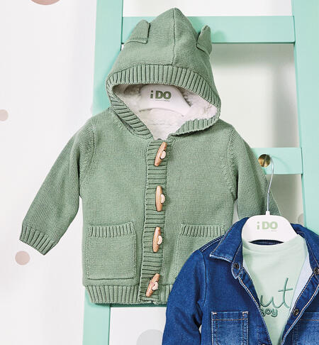 Cardigan invernale neonato VERDE