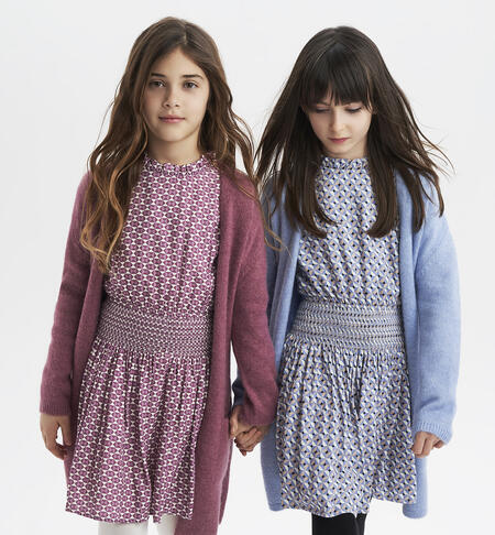 Girls' long cardigan BLUE