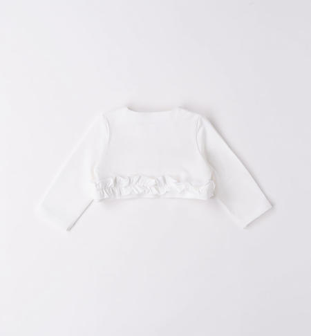 Cardigan neonata con ruches da 1 a 24 mesi iDO BIANCO-0113