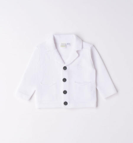 Cardigan neonato 100% cotone BIANCO