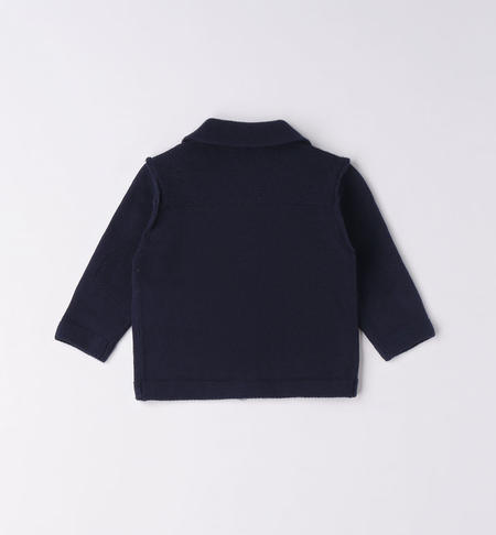 iDO 100% cotton cardigan for baby boy from 1 to 24 months NAVY-3854