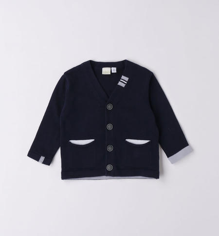 iDO tricot cardigan for baby boy from 1 to 24 months NAVY-3854