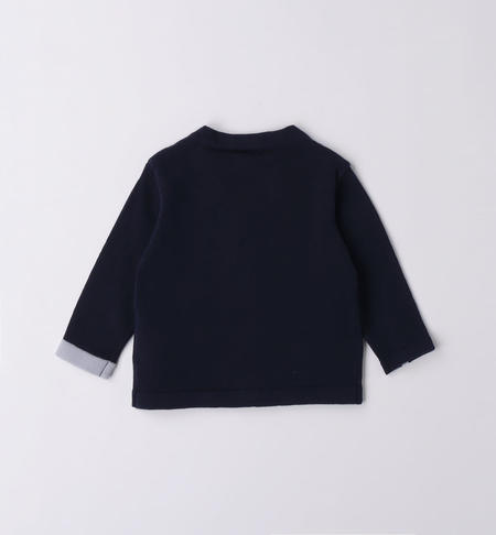 iDO tricot cardigan for baby boy from 1 to 24 months NAVY-3854