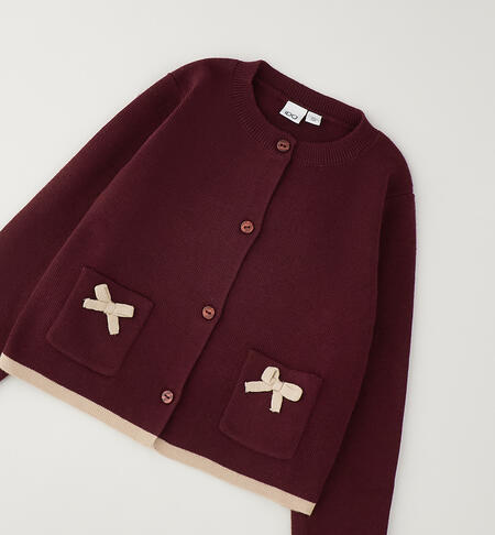Cardigan per bambina BORDEAUX-2953
