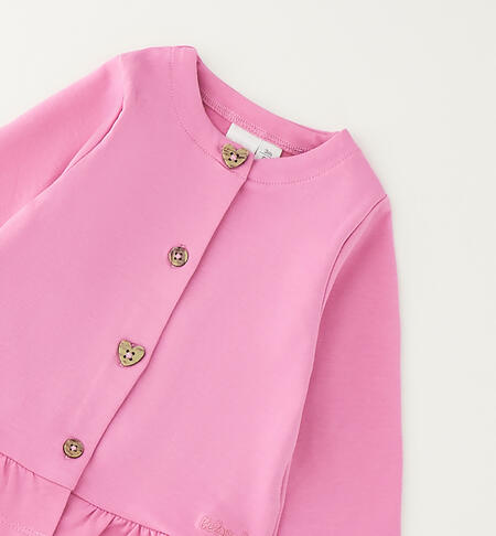 Cardigan per neonata con ruchese ROSA-2415