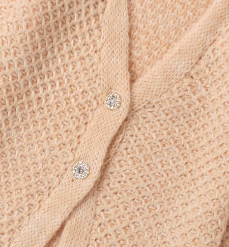 iDO knitted cardigan for girls from 8 to 16 years BEIGE-0916