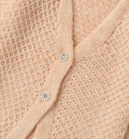 Cardigan per ragazza in tricot da 8 a 16 anni iDO BEIGE-0916