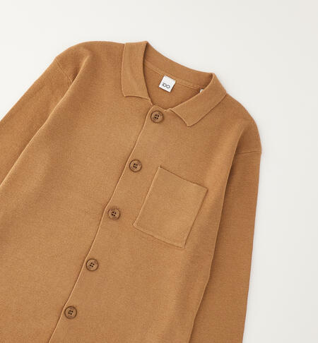 100% cotton boys' cardigan BEIGE-0729