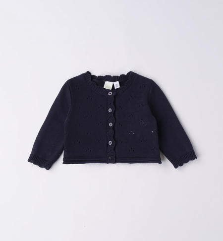 iDO openwork cardigan for baby girl from 1 to 24 months NAVY-3854