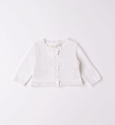 Cardigan traforato neonata da 1 a 24 mesi iDO PANNA-0112