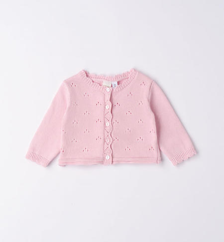 Cardigan traforato neonata da 1 a 24 mesi iDO ROSA-2411