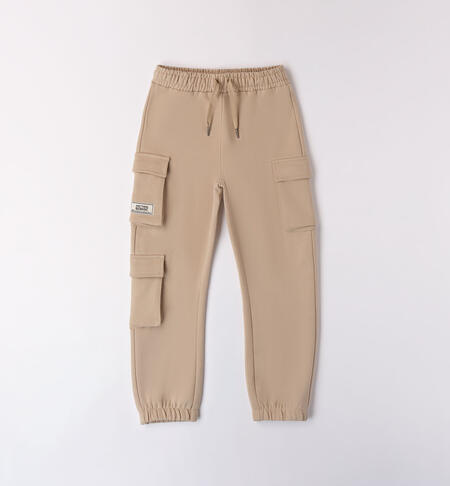 Unisex children's cargo trousers BEIGE-0422