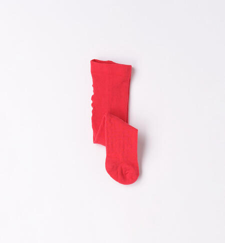 iDO polka dot tights for girls from newborn to 24 months ROSSO-2253