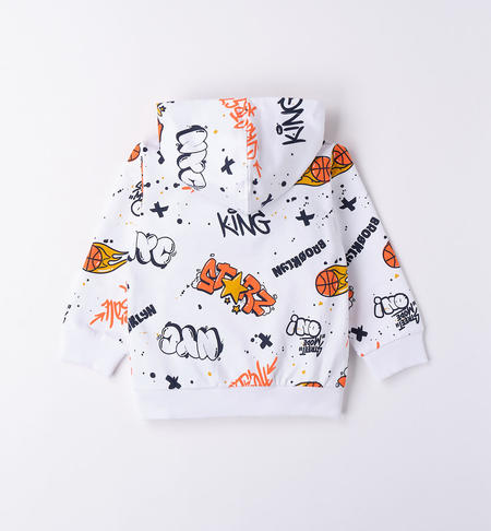 Colorata felpa bambino con cappuccio da 9 mesi a 8 anni iDO BIANCO-BLU-6V90