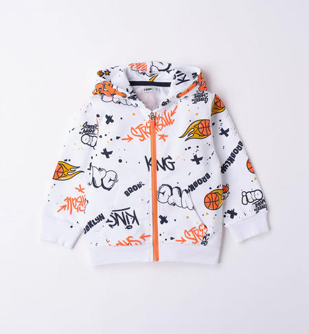 Colorata felpa bambino con cappuccio da 9 mesi a 8 anni iDO BIANCO-BLU-6V90