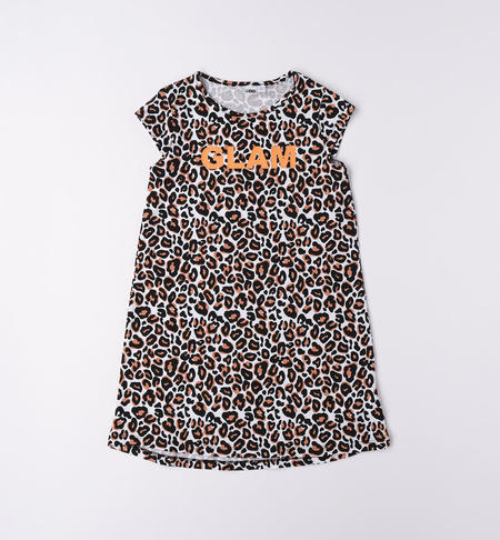 Comodo abito ragazza fantasia da 8 a 16 anni iDO BEIGE-NERO-6VL8