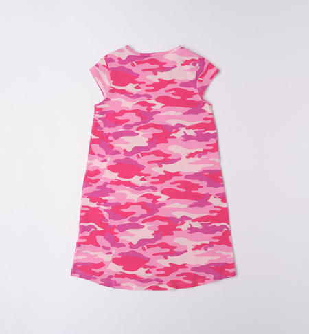 Comodo abito ragazza fantasia da 8 a 16 anni iDO ROSA-FUCSIA-6VM1