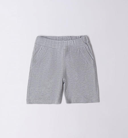 Comodo pantalone corto bambino da 9 mesi a 8 anni iDO GRIGIO MELANGE-8992