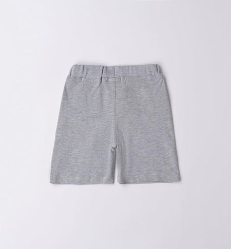 Comodo pantalone corto bambino da 9 mesi a 8 anni iDO GRIGIO MELANGE-8992