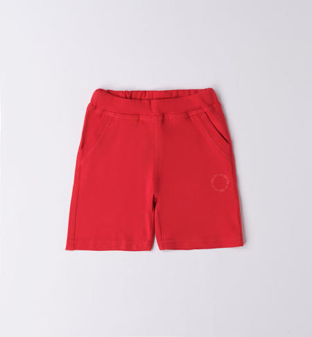 Comfortable iDO shorts for boys from 9 months to 8 years ROSSO-2256