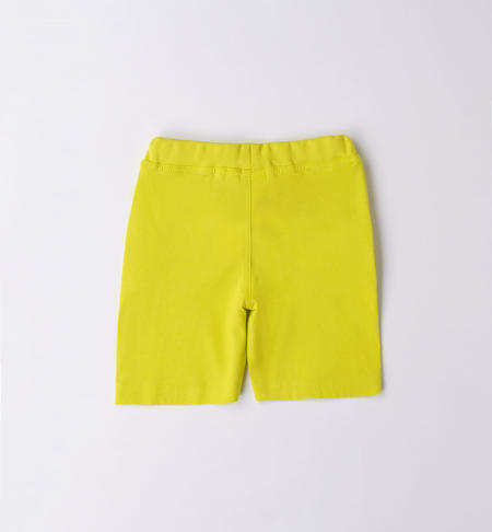 Comodo pantalone corto bambino da 9 mesi a 8 anni iDO VERDE ACIDO-5234