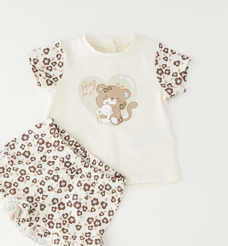 Completino 2 pezzi neonata LATTE-0115