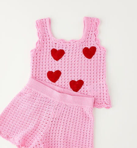 Completino bambina 100% cotone ROSA-2419