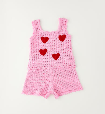 Completino bambina 100% cotone ROSA-2419