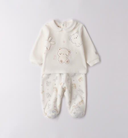 Completino due pezzi neonato PANNA