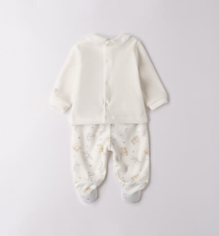Completino due pezzi neonato PANNA-0112