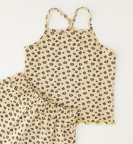 Completino estivo da bambina BEIGE-ANTRACITE-6CAF