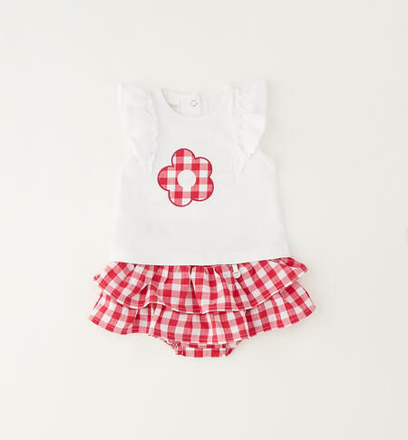 Completino estivo per neonata BIANCO